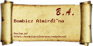 Bombicz Almiréna névjegykártya